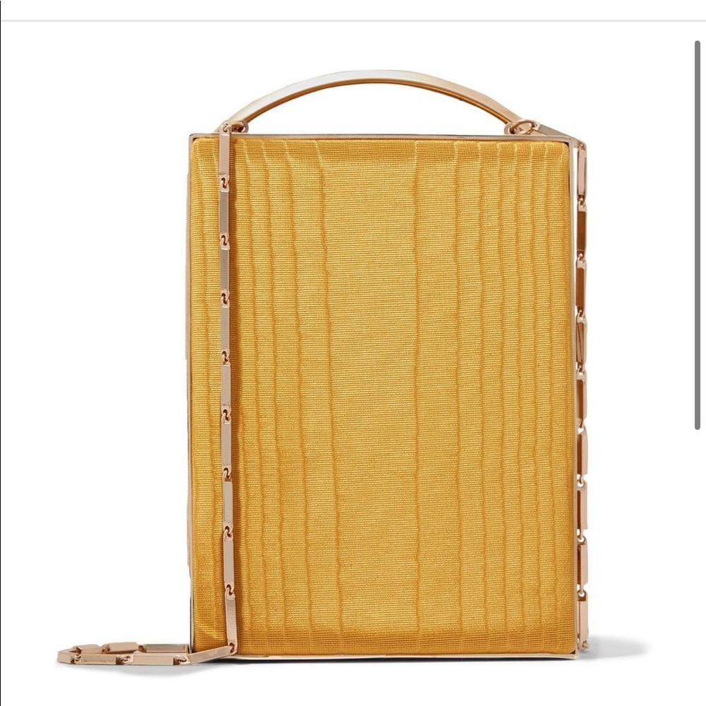 Woman Moire Clutch Mustard
